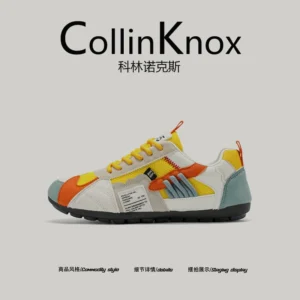 Zapatos de Color de contraste Retro zapatos de malla Forrest Gump para hombre CollinKnox2025 novedad de verano