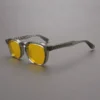 Gafas de sol MOSCOT LEMTOSH para mujer, placa retro, montura ancha, nuevas gafas de sol polarizadas informales amarillas para hombre
